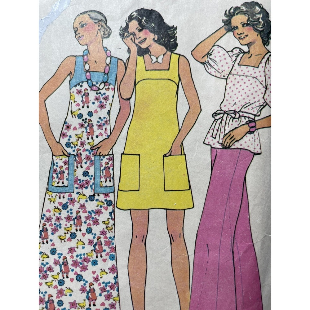 Vtg McCall's 1970s Pattern 3618 Mini Maxi Boho Sundress